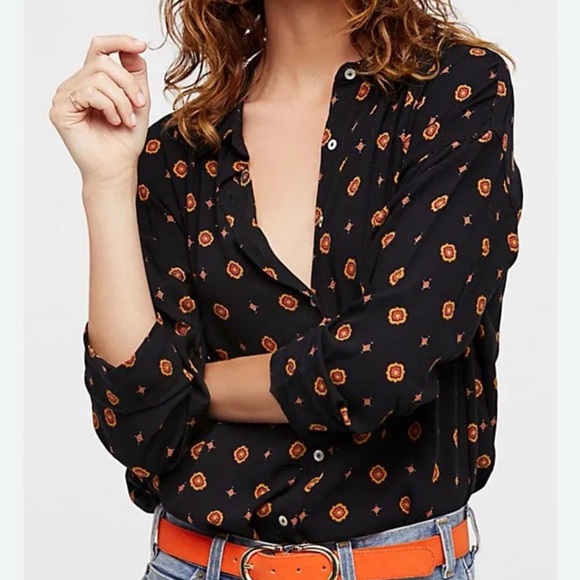 Free People Tops - Free People Intimately Medallion Print Long Sleeve Top